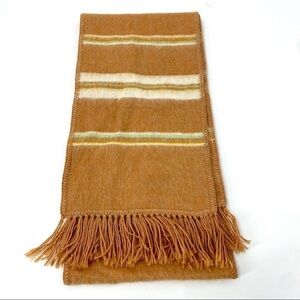 Ccahuantico Peruvian Alpaca fringe striped scarf